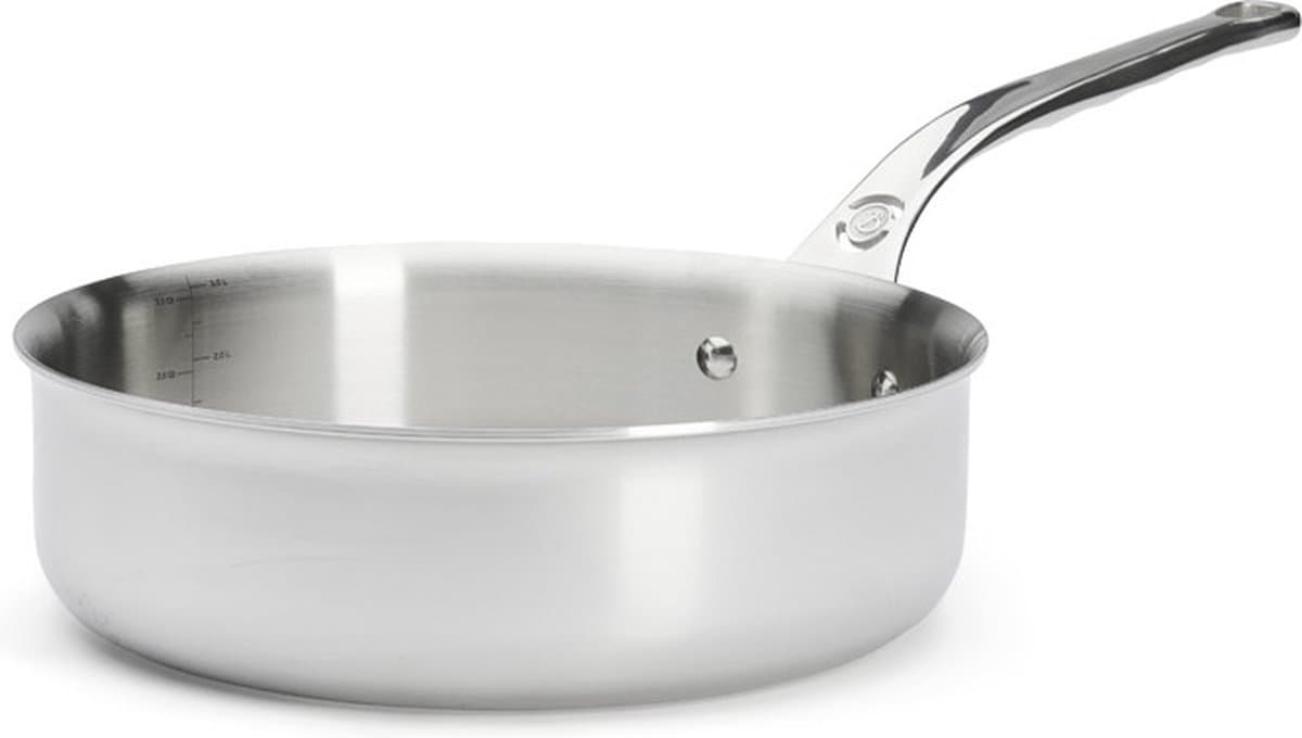 de Buyer Affinity - Sauteuse - RVS - Rechte rand - 24 cm - PFAS vrij